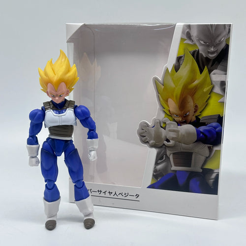 Bandai SHF Dragon Ball Vegeta Figure, Super Saiyan Action Model, Desktop Collectible Decoration & Gift