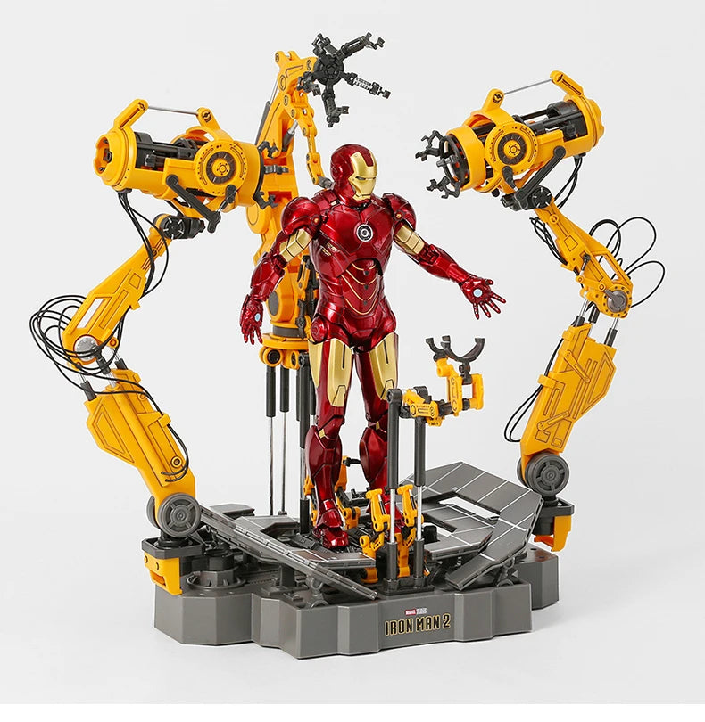 ZD Toys Iron Man MK6 With Suit-up Gantry MK4 With Suit-up Gantry Action Figure Iron Patriot Adult Collection Figure Gift