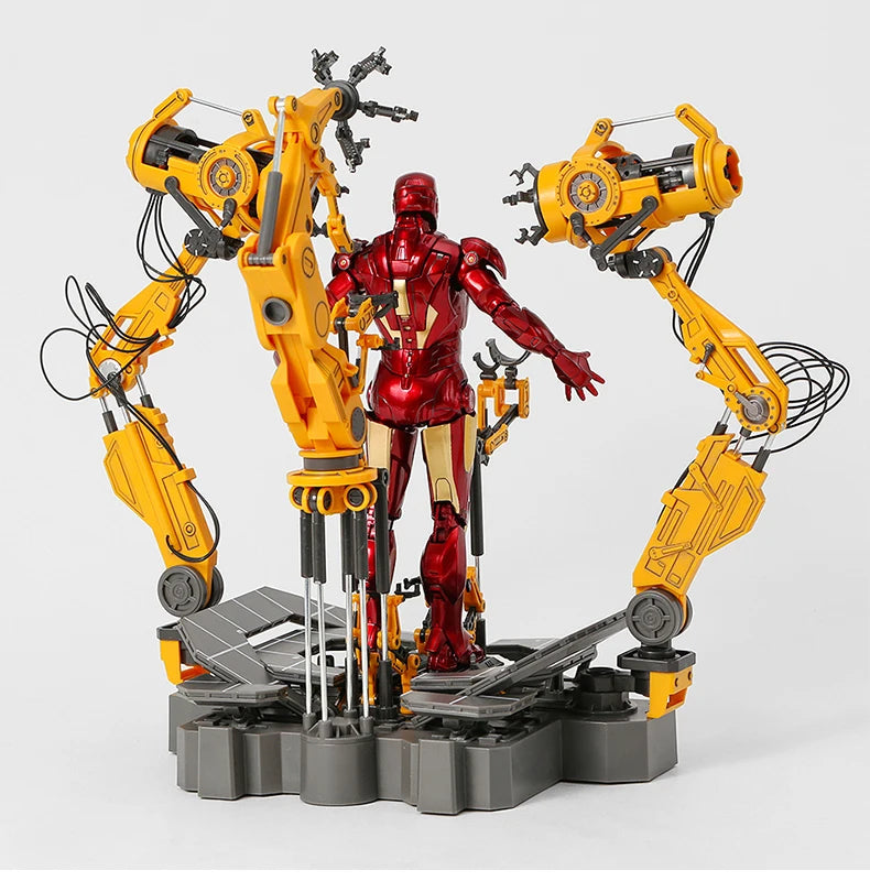 ZD Toys Iron Man MK6 With Suit-up Gantry MK4 With Suit-up Gantry Action Figure Iron Patriot Adult Collection Figure Gift