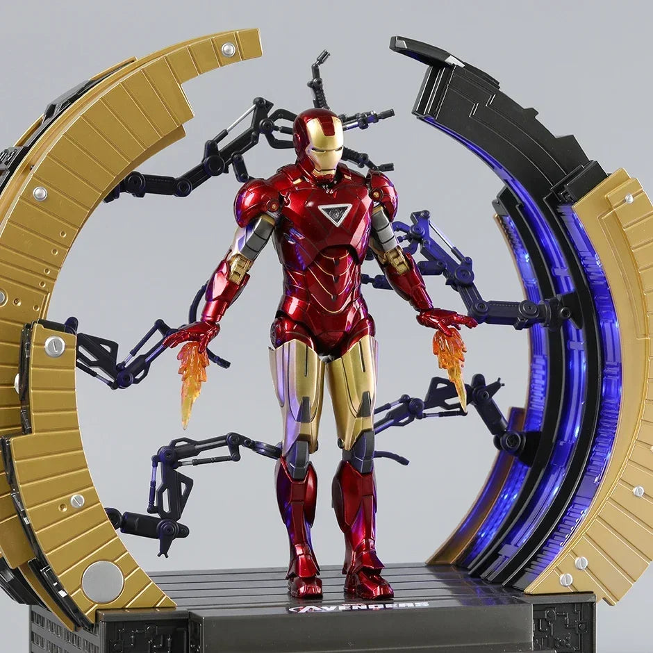 ZD Toys Iron Man MK6 With Suit-up Gantry MK4 With Suit-up Gantry Action Figure Iron Patriot Adult Collection Figure Gift