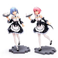 Rem & Ram Maid Ver. PVC Figures – Classic Cafe Serving Pose,Rem & Ram Maid Theme Collection, Home & Shelf Decor for Anime Fans