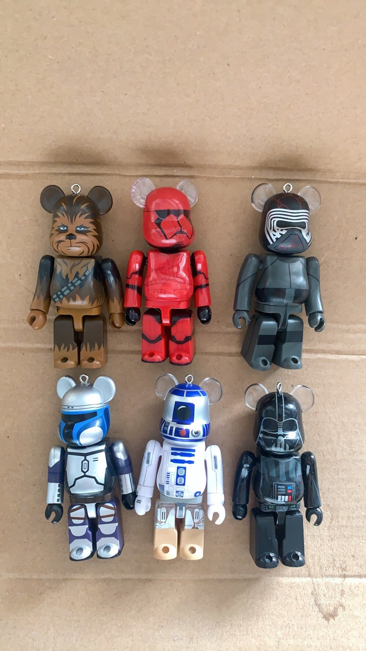 starwar mandalorian Darth Vader D2-R2 Super Rare 100% bear brick Bearbrickly Decoration Figure Collectable model toys