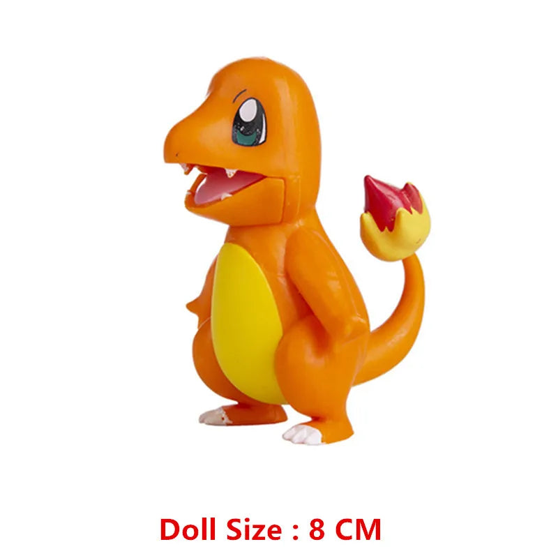 New 4-13Cm Pokemon Cartoons Movie Anime Figure Pikachu Bulbasaur Charmander Cosplay Collection Pet Action Model Toy Gift