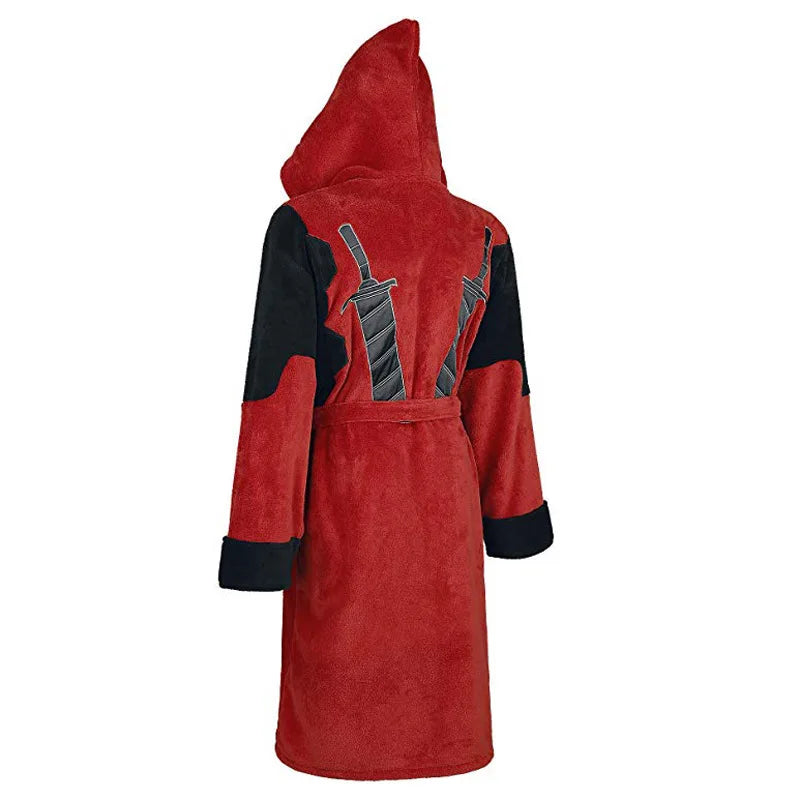 Movie Hero Bathrobe Adult Unisex Winter Warm Flannel Hooded Pajamas Halloween Cosplay Costume Sleepwear Robe