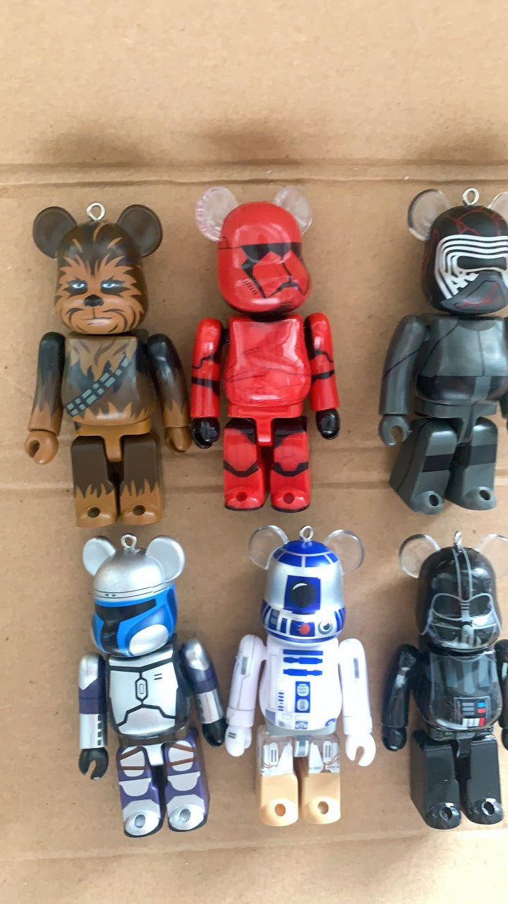 starwar mandalorian Darth Vader D2-R2 Super Rare 100% bear brick Bearbrickly Decoration Figure Collectable model toys