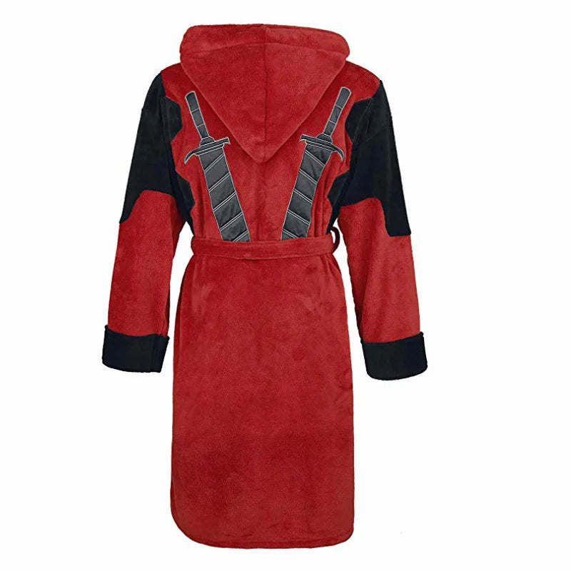 Movie Hero Bathrobe Adult Unisex Winter Warm Flannel Hooded Pajamas Halloween Cosplay Costume Sleepwear Robe
