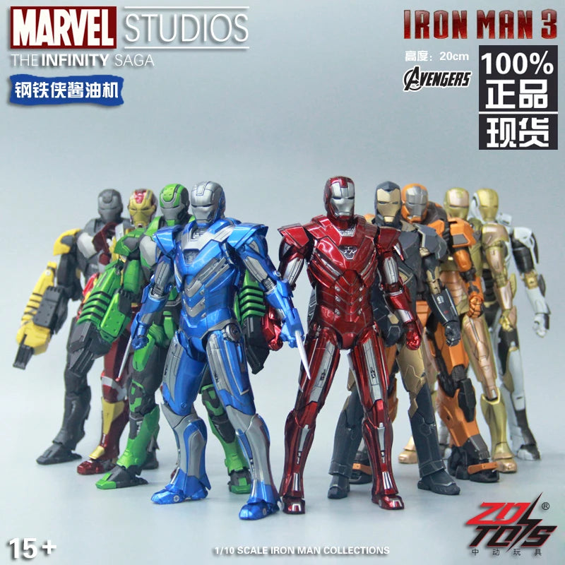 ZD Toys Marvel Studios Iron Man MK3 Action Figure MK35 MK24 MK40 MK38 Tony Stark Ironman Figure Action Collect Toy Gift