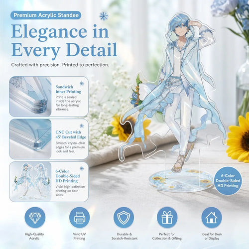2026 KAITO Sunflower Series Anime Peripherals Re-ceration Cute Kagamine Len / Rin Figure Acrylic Stand Desk Ornaments Toys Gifts