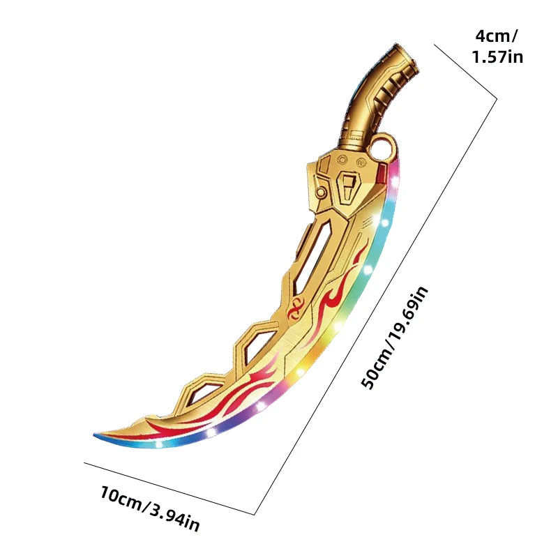 Lightsaber Sword Toy Dual Splicable Luminous Moon Blade with Sound Effect 7 Adjustable RGB Light Modes for Cosplay Party Gift