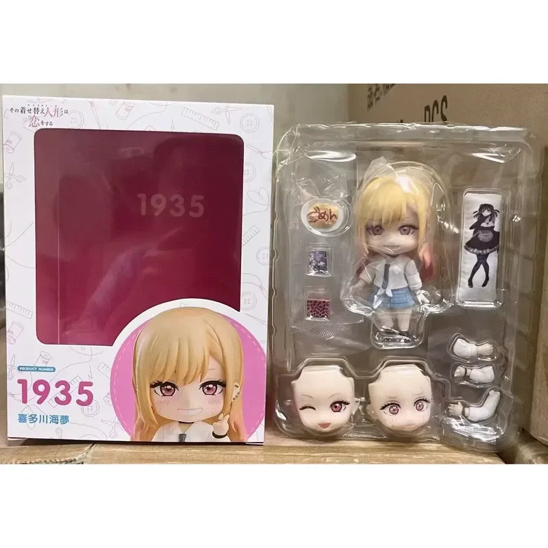 10cm My Dress-Up Darling 1935# Q Version Kitagawa Marin Action Figure Joint Replaceable Pvc Model Statue Kawaii Anime Toy Gifts
