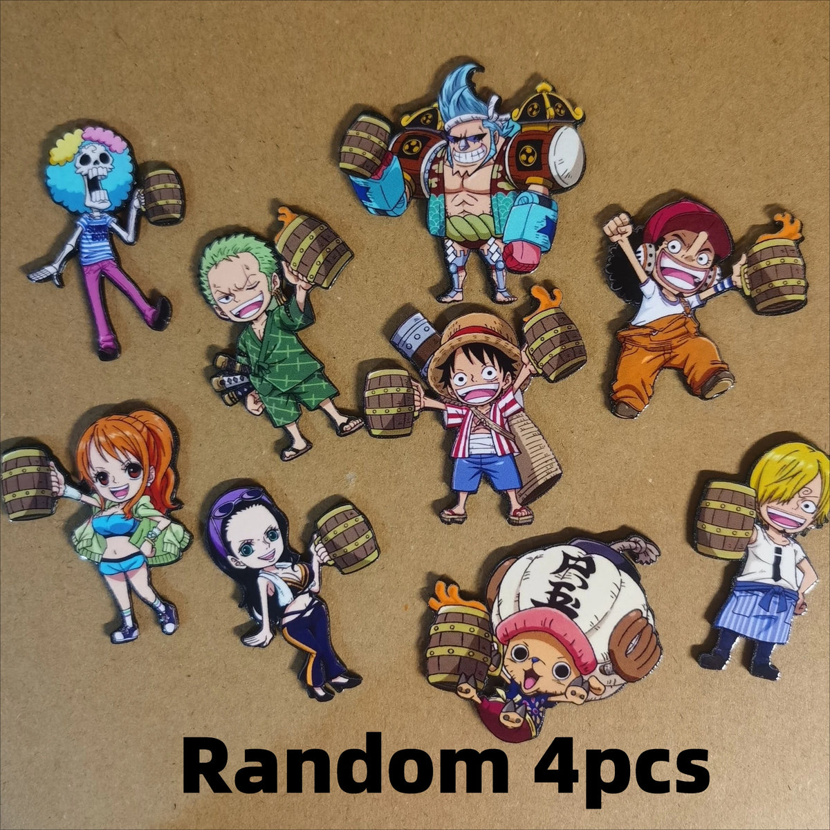 One Piece Luffy Zoro Magnetic Refrigerator Sticker Hot Sale In Stock Anime Cartoon Manga Kitchen Decor