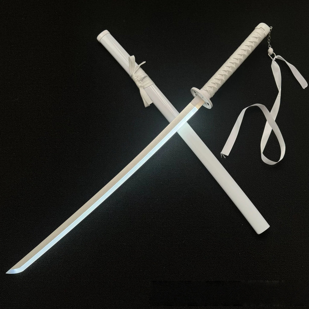40inch Vapour Rukia Katana Glow Fog Sword Anime Bleach Cosplay Real Size Japanese Katana Original Samurai Led Lightsabre Gift