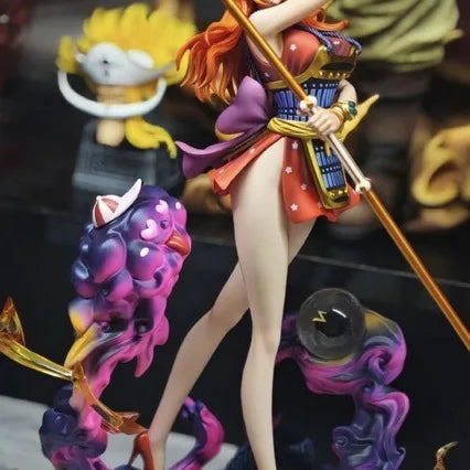 In-Stock 30cm Lk Studio One Piece Anime Figure Nami Figures Ghost Island Samurai Pvc Statue Collection Model Ornament Toy