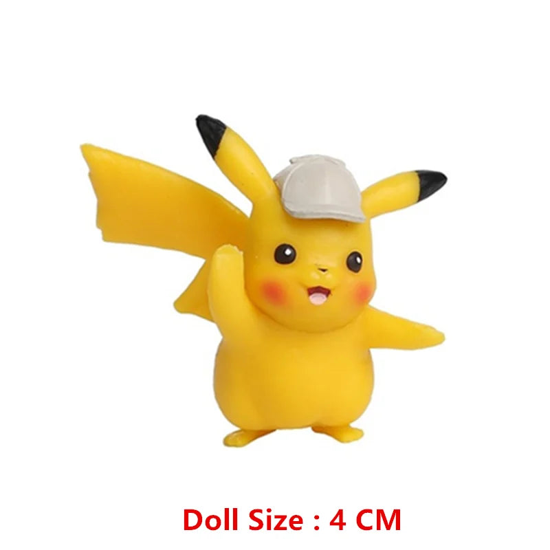 Pokemon Cartoons Anime Figure Pikachu Charmander Eevee Squirtle Cosplay Toys Model Figure Collection Dolls Birthday Gift