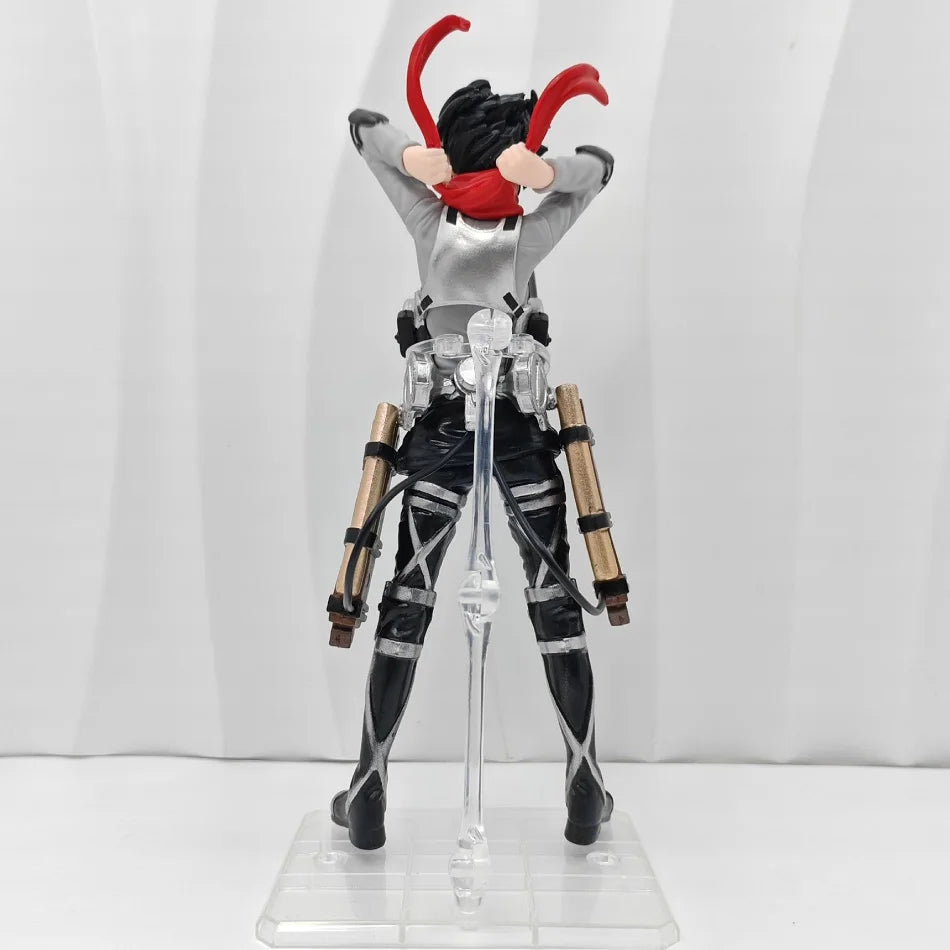 21cm Anime Attack on Titan Figure Eren Jaeger & Mikasa Ackerman Action Figures Model  PVC Collectible Figurine Doll Toys Gifts