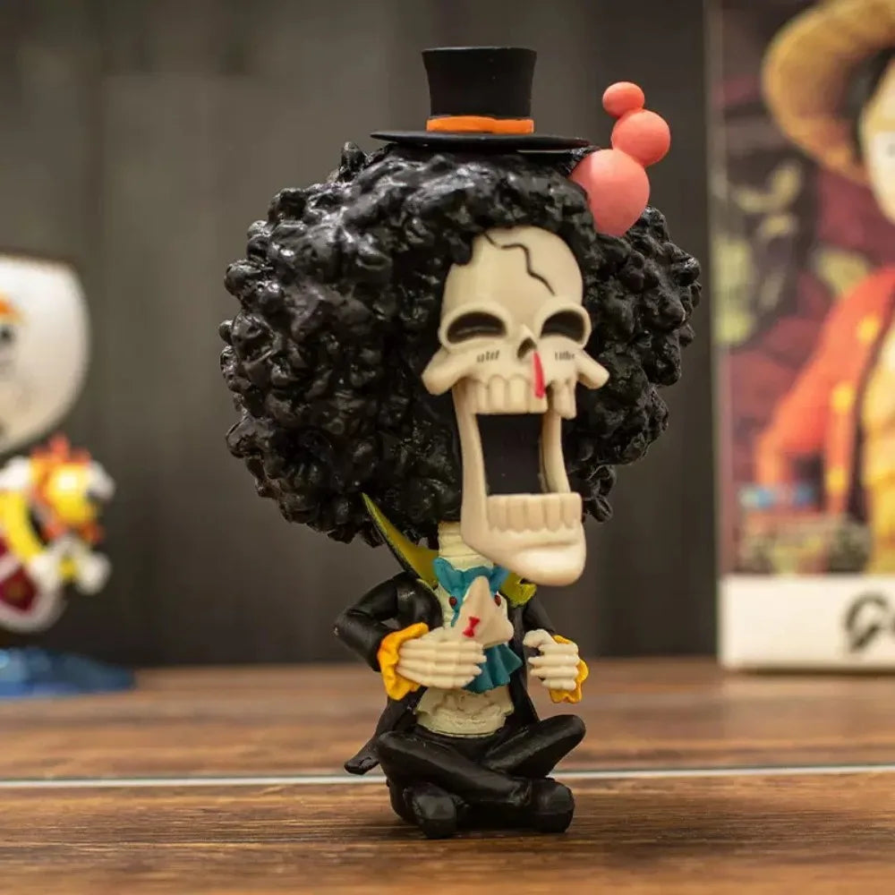 7-10cm Anime ONE PIECE Figure Franky/Brook/Jinbe/Chopper/SanjiRobin/Usopp/Nami/Zoro Action Figures Pvc Collection Model Toy Gift
