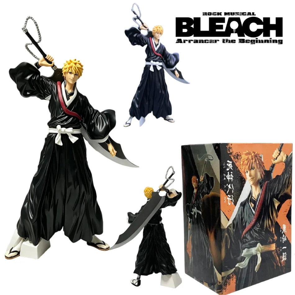 Bandai Original  Anime Figure Kurosaki Ichigo Action Figure Aizen Sousuke/Hitsugaya Toushirou Figurine PVC Model Collection Toy
