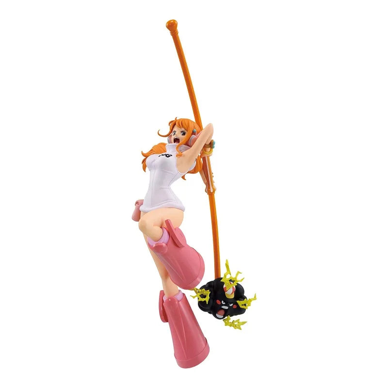 Bandai Original BANPRESTO Anime One Piece BATTLE RECORD COLLECTION BRC Nami PVC Action Figure Collectible Model Toys
