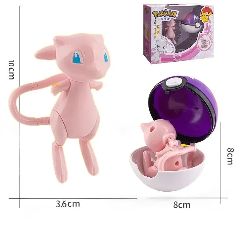 Pokemon Pokeball Figure Pikachu Dragonite Lapras Psyduck Mewtwo Gyarados Solgaleo Lunala Eevee Poke Ball Toy Kids Birthday Gift
