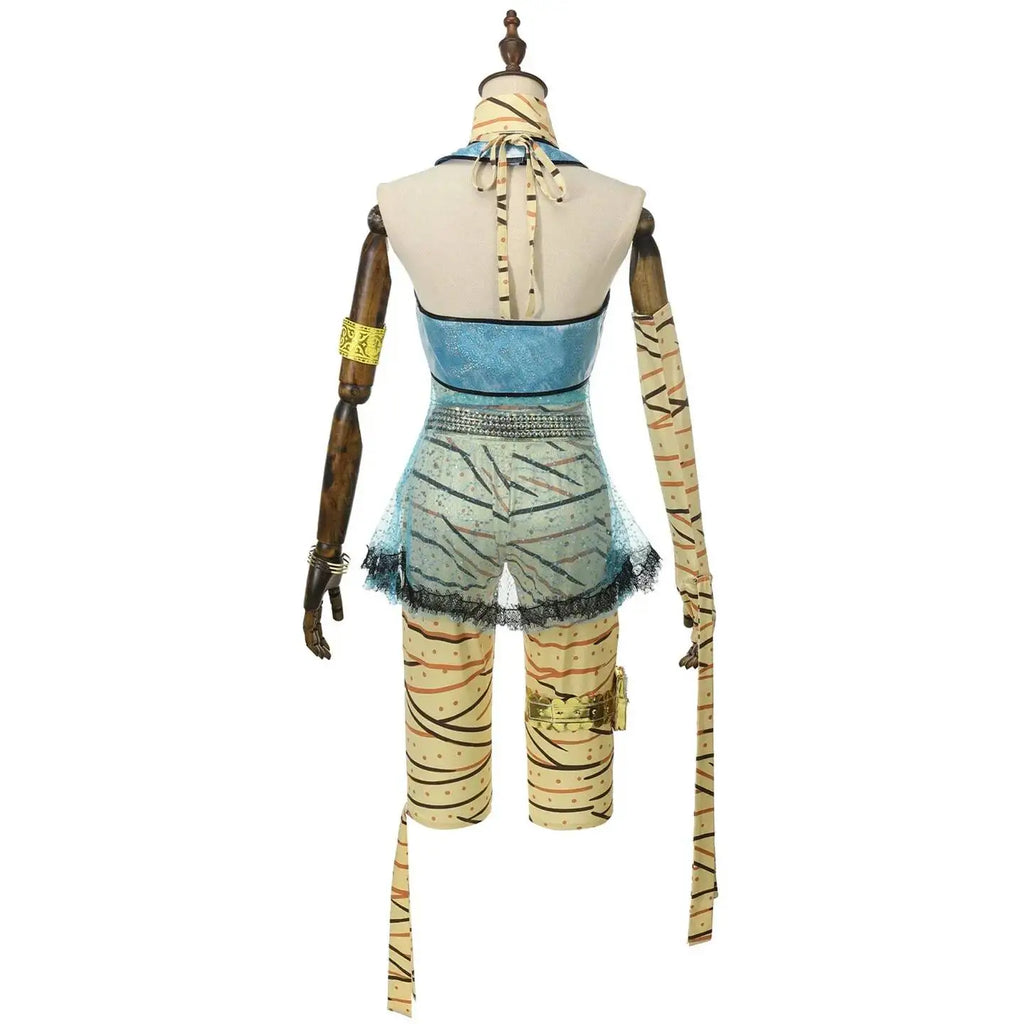 Anime Cleo De Role Play Nile Sexy Women Cosplay Costumes Wig Props Blue Vest Pants Outfit Set Party Daily Stage Carnival