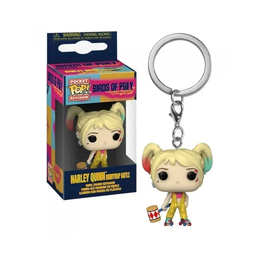 FUNKO Pop Suicide Squad The Joker Harley Quinn Pocket Pop Keychain Vinyl Action Figure Collection Model Toys For Children