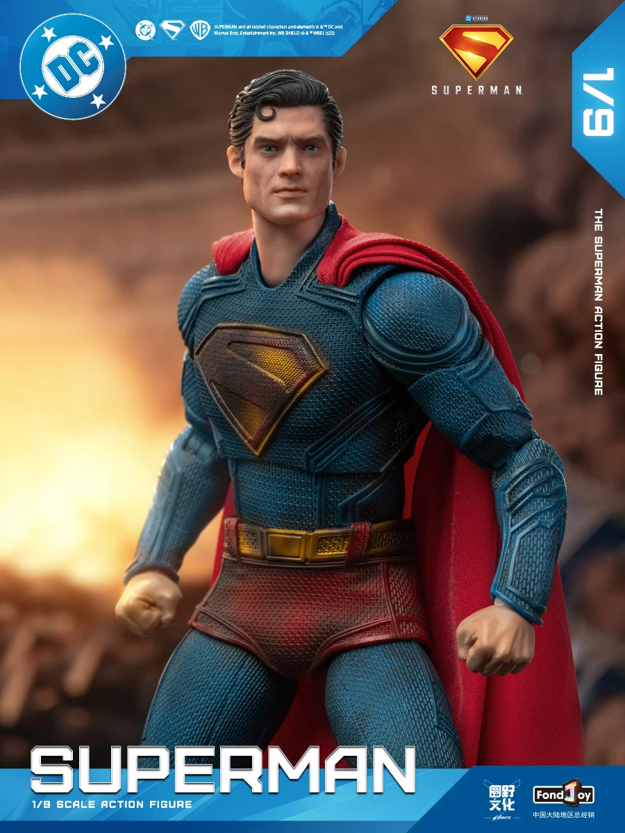 Original Fondjoy David Corenswet Superman Action Figure 1/9 New SupermanFigure PVC Joint Movable Collection Model Toys Gift