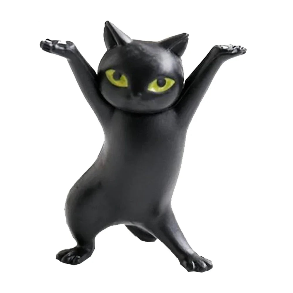 1/5Pc Funny Pen Holder Cat Doll Ornaments Plastic Crafts Earphone Support for Children Gift Room Desk Home Decoration Accessory
