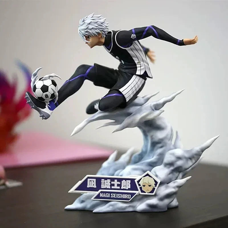 21cm Blue Lock Nagi Seishiro Action Figure Dynamic Shooting Pose Statue Anime Model Toy Desktop Ornament Gift For Soccer Fans