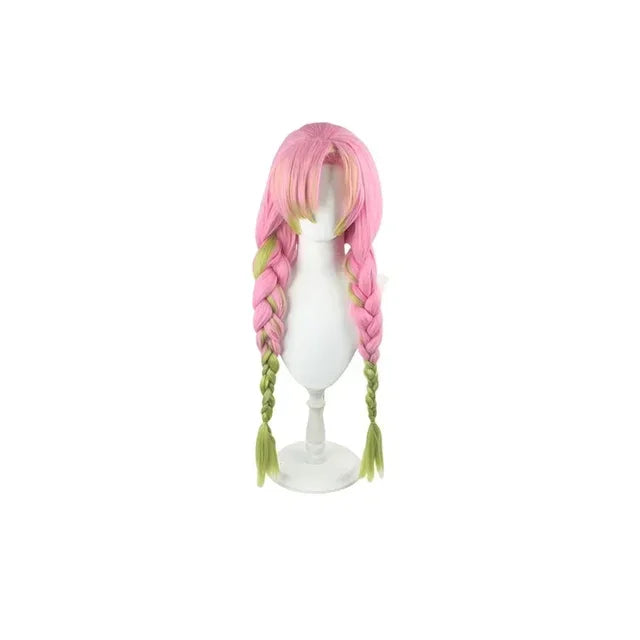 Anime Kanroji Mitsuri Cosplay Costume Kimono Haori Dress Wig Clothes Halloween Costume for Adult Children