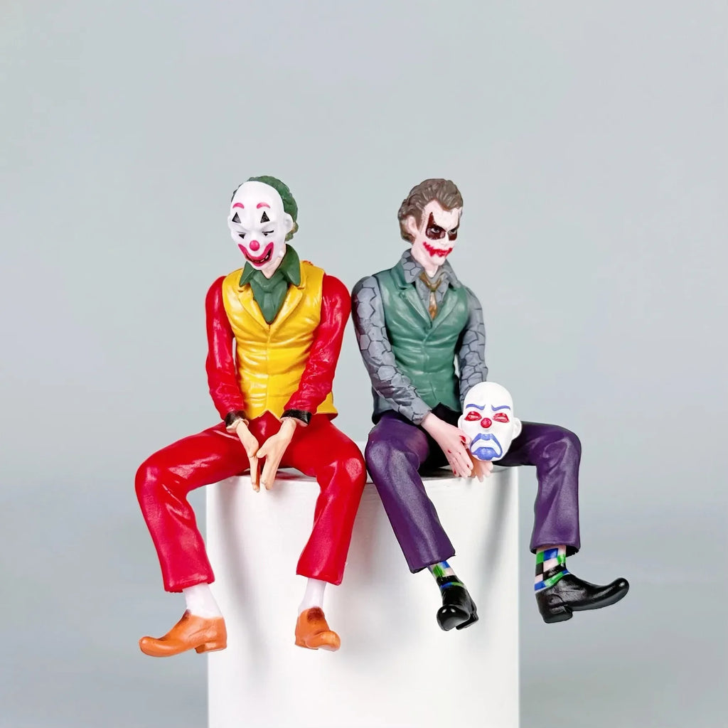 Joker & Harley Quinn PVC Sitting Exquisite Figure, Desktop & Car Decoration Ornament, Birthday & Holiday Gift
