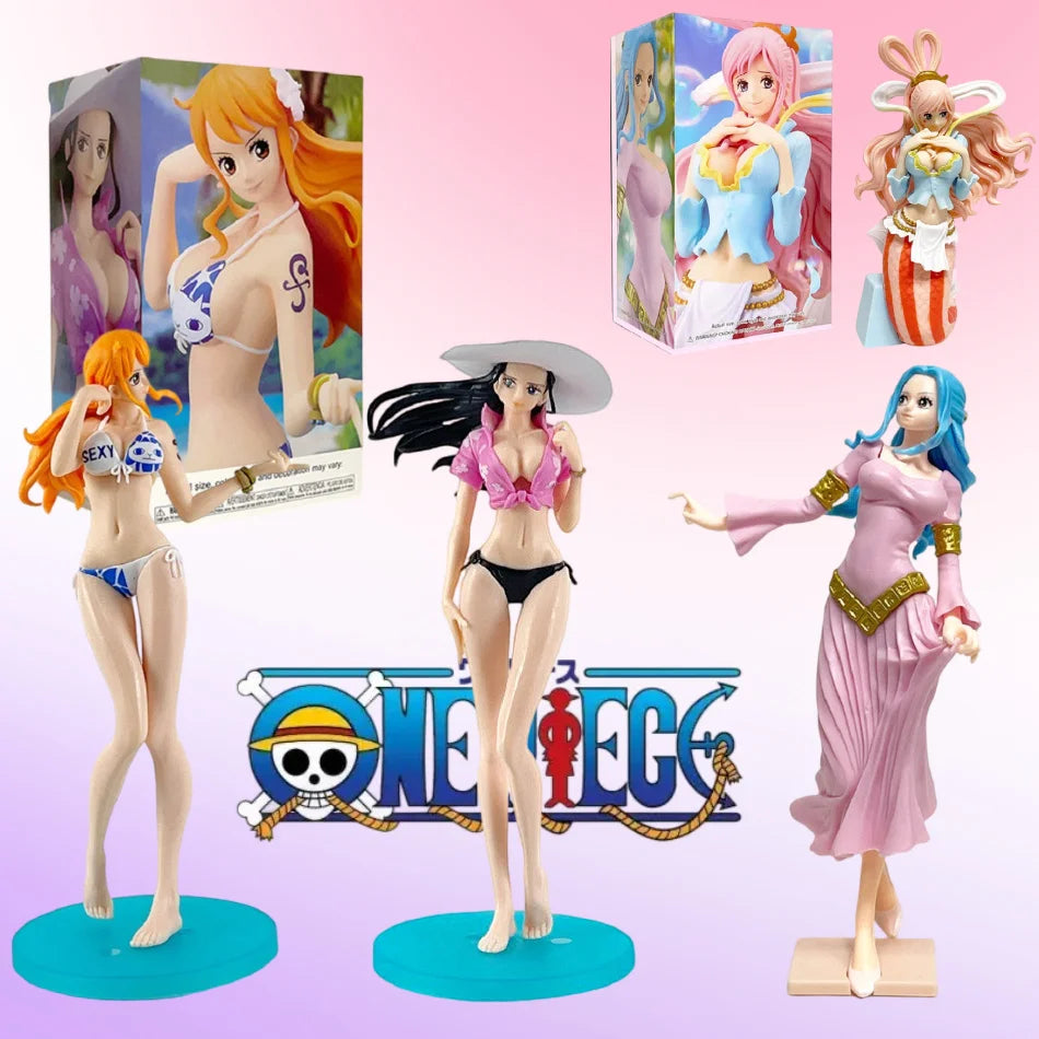 One Piece Anime Figures Nami Nico Robin Nefertari Vivi Shirahoshi PVC Action Figure Collection Model Toys for Fans Gift