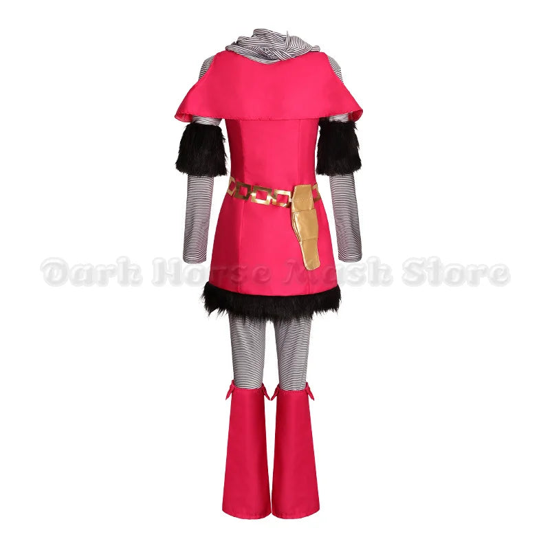 Hot Pants Cosplay Costumes Uniform Ainme JOJO Rose Red Dress Role Play Halloween Carnival Party Dressing For Women Clothing