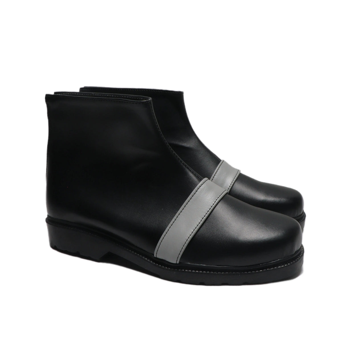 Anime Attack on Titan Mikasa Ackerman Cosplay Shoes Black Short PU Leather Boots For Halloween Carnival
