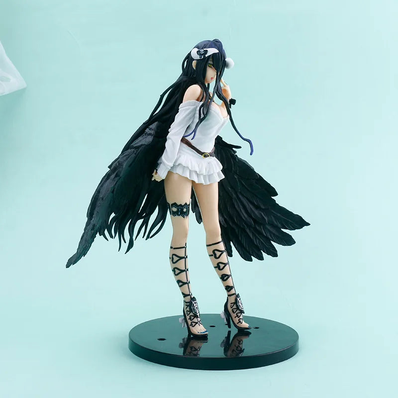 22cm Albedo Action Figures black wings Protector PVC Collectile figure Undead girl home Decoration Model Toys For kid gift
