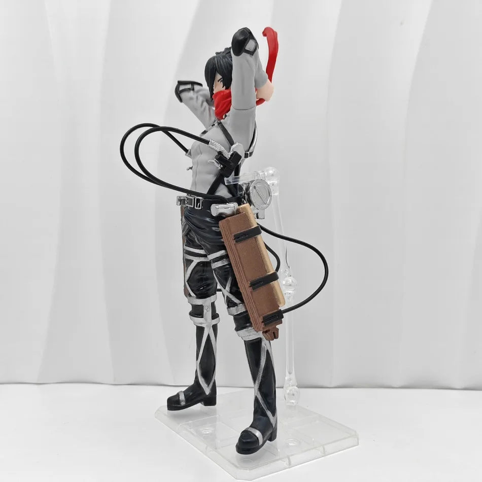 21cm Anime Attack on Titan Figure Eren Jaeger & Mikasa Ackerman Action Figures Model  PVC Collectible Figurine Doll Toys Gifts