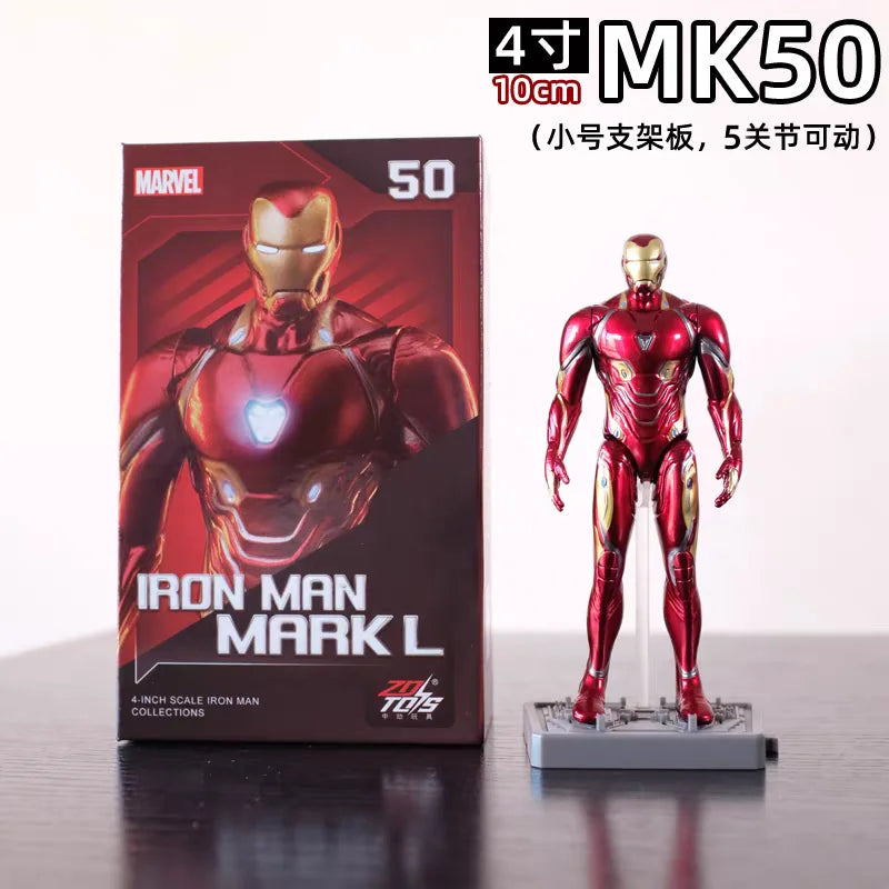 ZDTDS Original Iron Man 4 Inch MK42 MK43 MK45 MK46 MK50 MK85 Mark Action Figure Marvel Legend Avengers Tony Stark Toy Model Gift