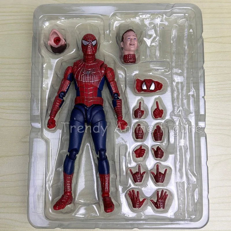 CT Spider-Man Action Figure SHF Tobey Maguire Figurine No Way Home Spiderman The Friendly Neighborhood Figure Movable Model Toys