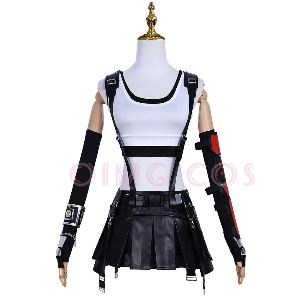 Tifa Lockhart Cosplay Costume Carnival Uniform Wig Anime Halloween Costumes Game Women