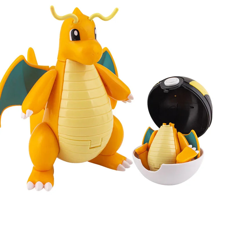 Deform Pokemon Pokeball Greninja Lucario Ball Action Figure Toy Set Mew Pikachu Dragonite Snorlax Venusaur Blastoise Elf Monster