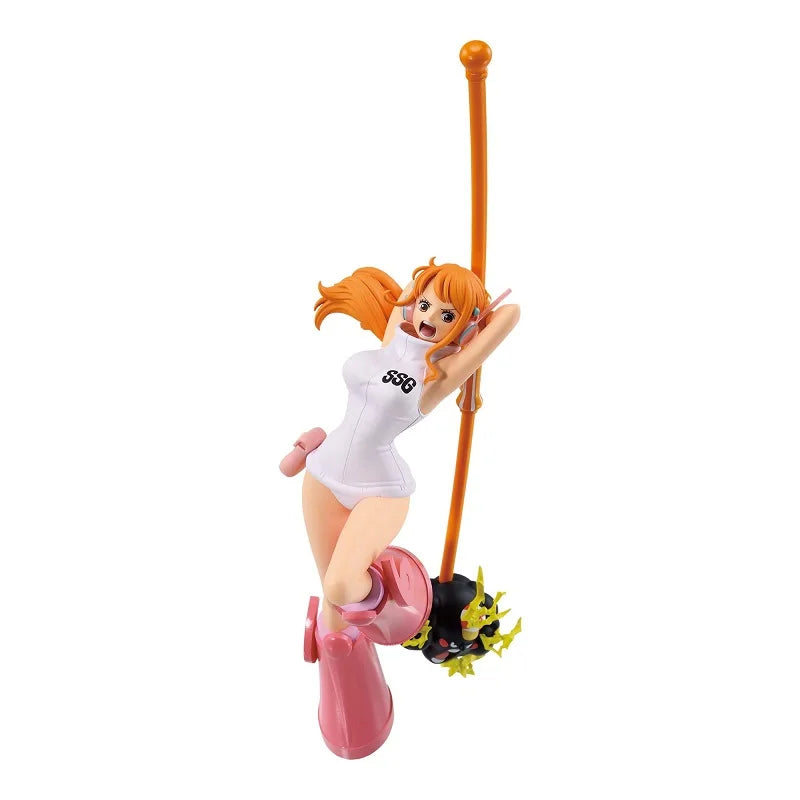 Bandai Original BANPRESTO Anime One Piece BATTLE RECORD COLLECTION BRC Nami PVC Action Figure Collectible Model Toys