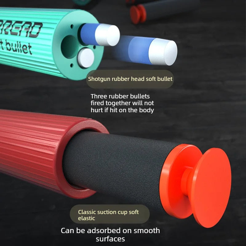 Shell Ejecting Soft Dart Revolver Toy Gun Rotatable Cylinder Manual Loading Foam Bullet Blaster Continuous Shooting Game Gift