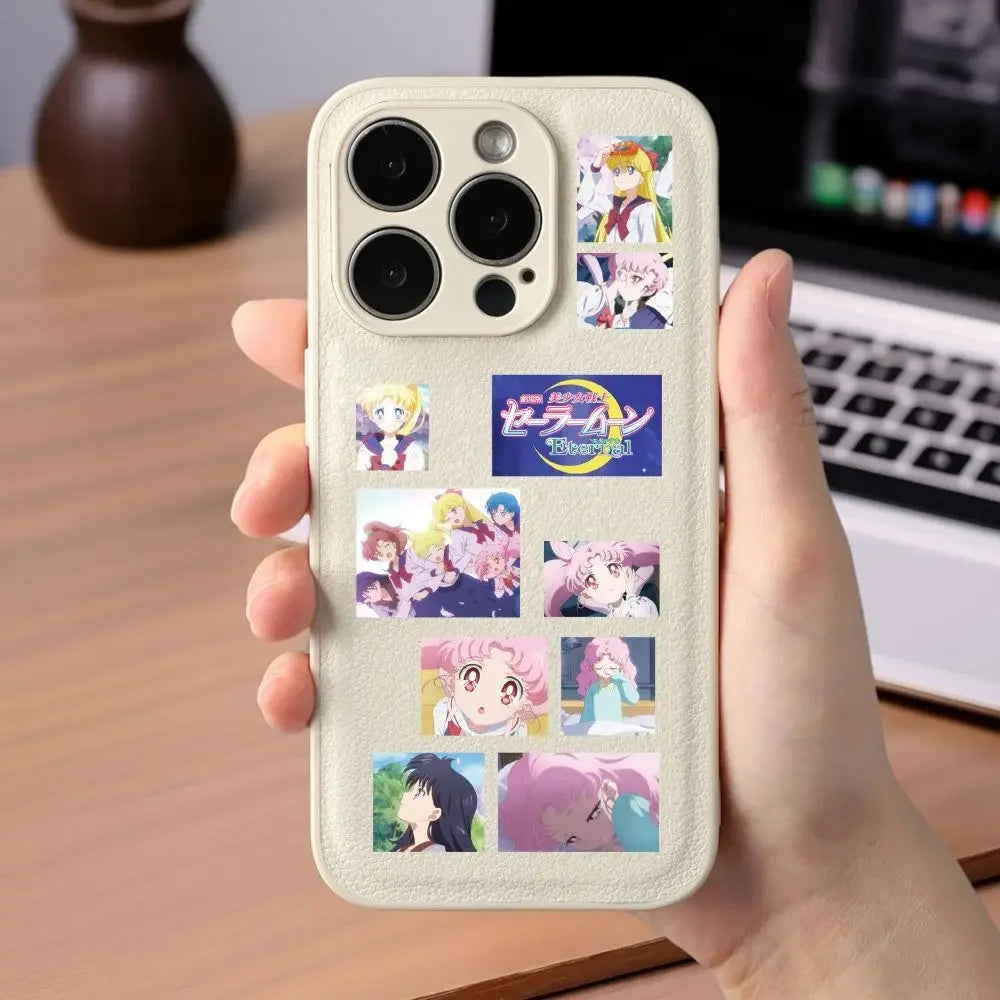 8 pcs Sailor Moon anime cut film cute girl heart water ice moon sticker kawaii cartoon animation collage waterproof sticker gift