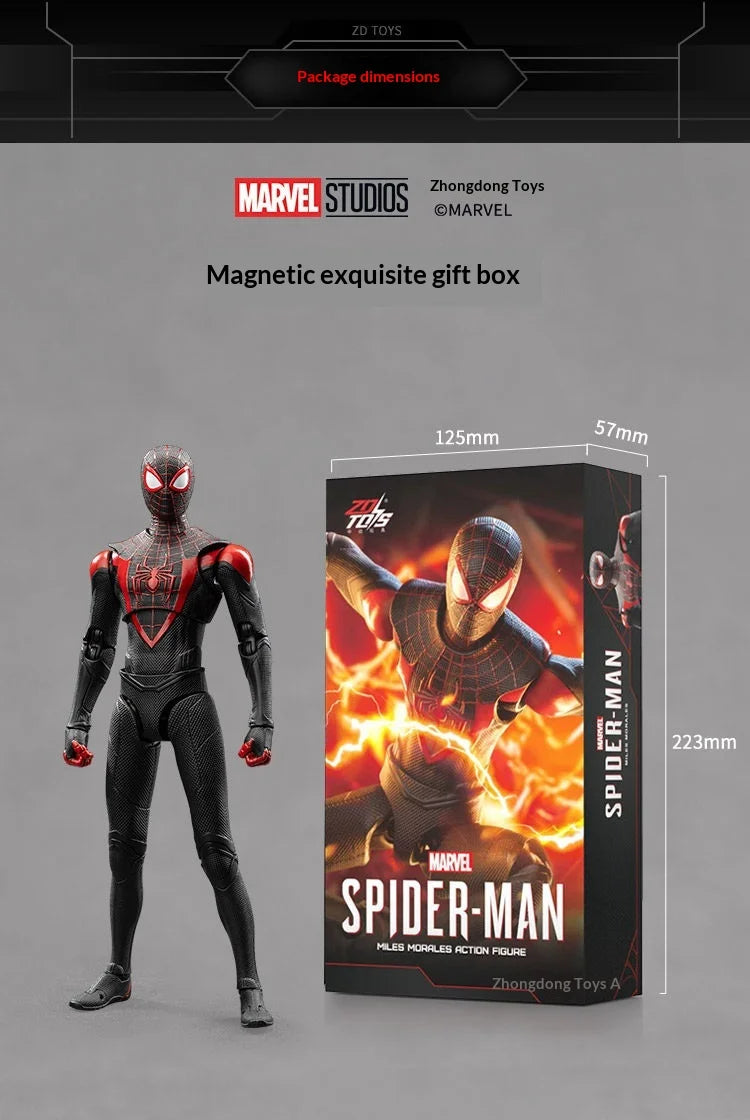 Zd Toys Marvel Spider Man Action Figure Ps4 Game Version Full Articulated Collectible Model For Display