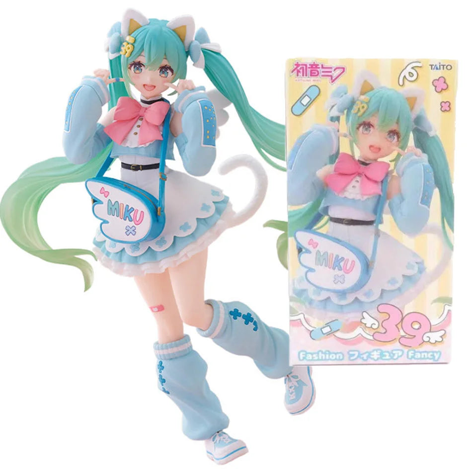 Genuine Original In Stock Taito Fancy Ver Hatsune Miku Fashion Figure Anime Figure Model Collector Figurine Toys for Children