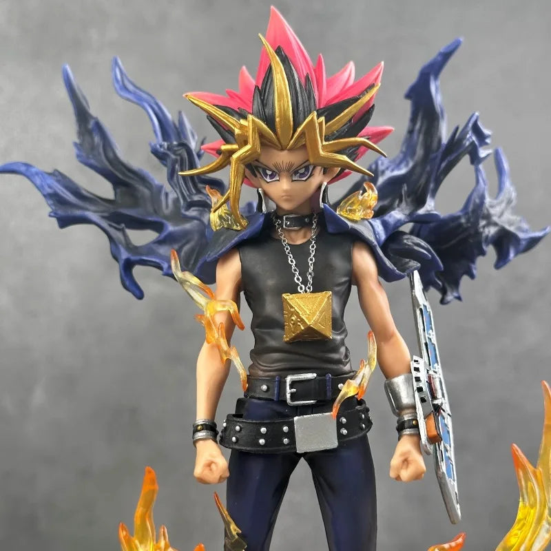Yugi Muto Anime Figure 28cm Pvc Collectible Model Statue Dual Headed Duel Monster Home Decoration Gift For Adult Collectors