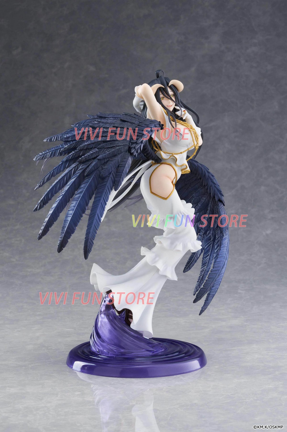 In Stock  T-most OVERLORD Albedo Pure White Devil ver.  Model Toys 29cm Beautiful girl Model Static ornaments