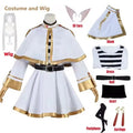 Sousou No Frieren Cosplay Costume Wig Shoes Anime Figures Magician Dress Elf Ear Halloween Party Charistmas for Women