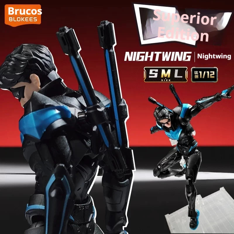 New Hot Blokees Dc Comics Nightwing Harley Quinn Figure Model Kit Buildable Toys Anime Collectible Figure Gift For Boys Girls