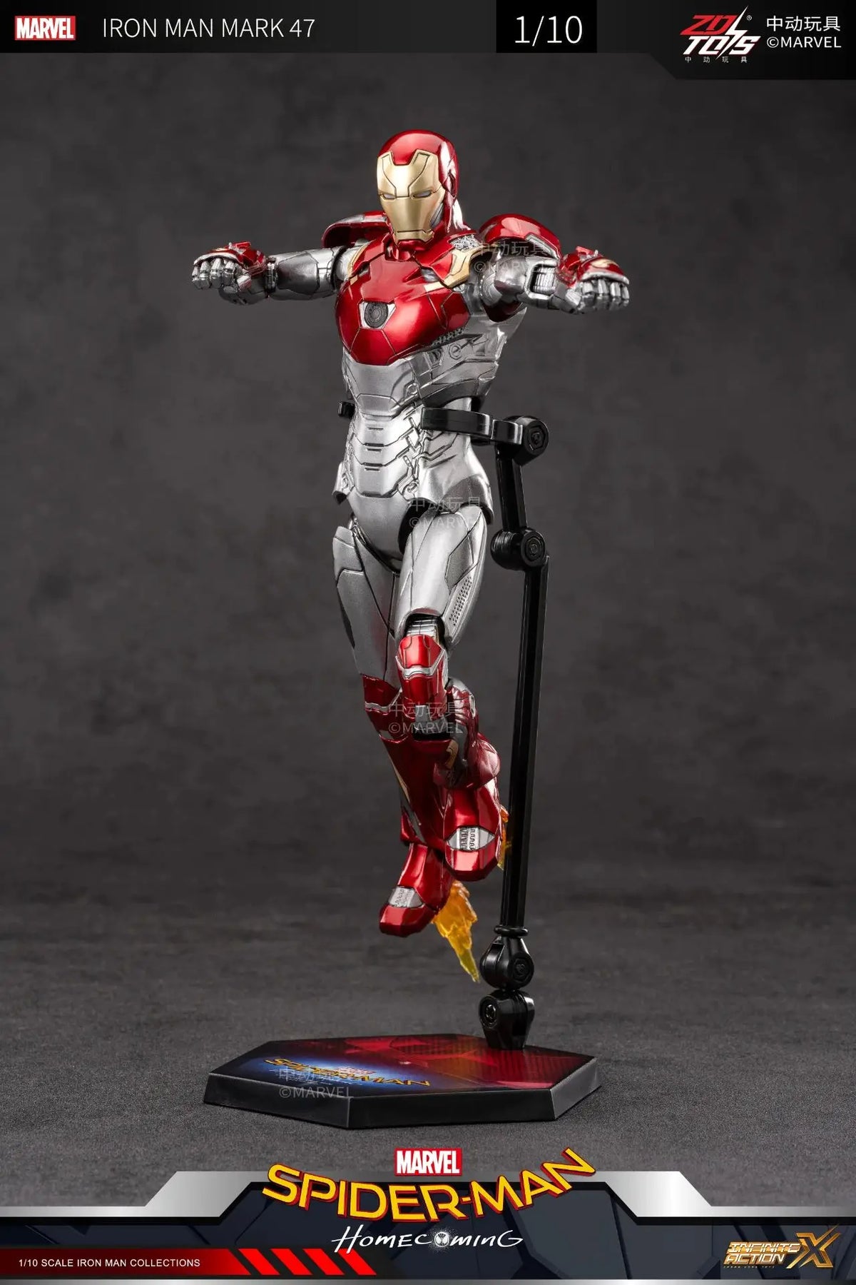 ZD Iron Man Figure Legends Iron Man Mk41 Mk47 Tank MK24 Iron Patriot 2.0 MK35 Red Snapper 1/10 Scale Iron Man Collections Gift