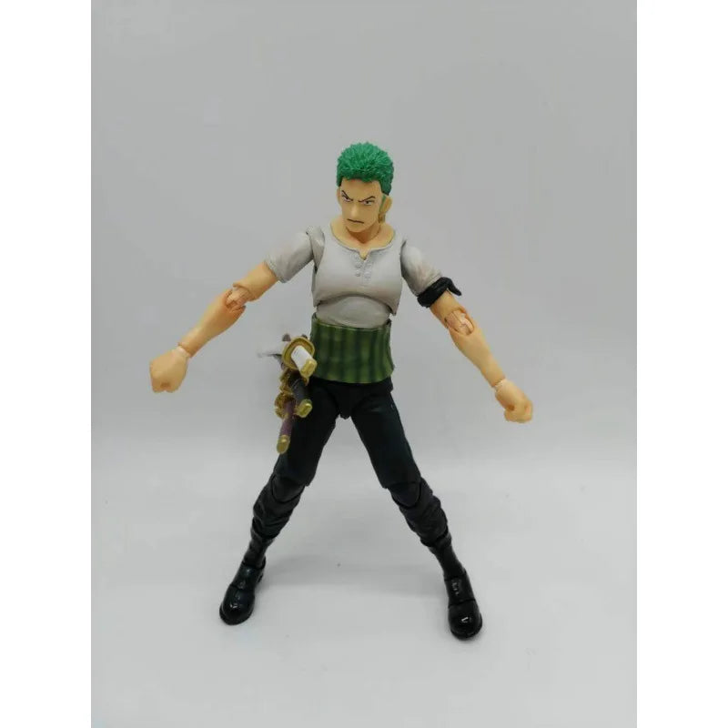 New One Piece Series Sizable Action Figure Roronoa Zoro Desk Toy Collectible Model Statue Boxed Standing Posable Anime Figurine